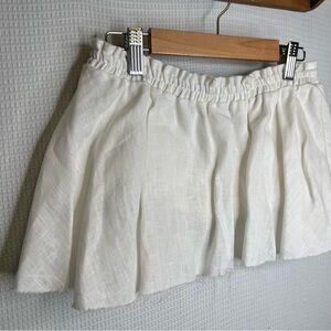 Faithfull the Brand | Size‎ 6 White Pleated Skater Crop Tube Flowy Top